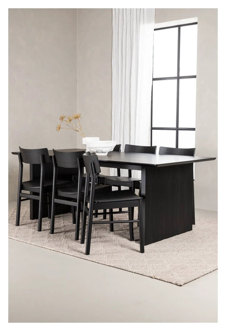 Vail Spisebord m. 6 Montros stole - Natur - Unoliving.com