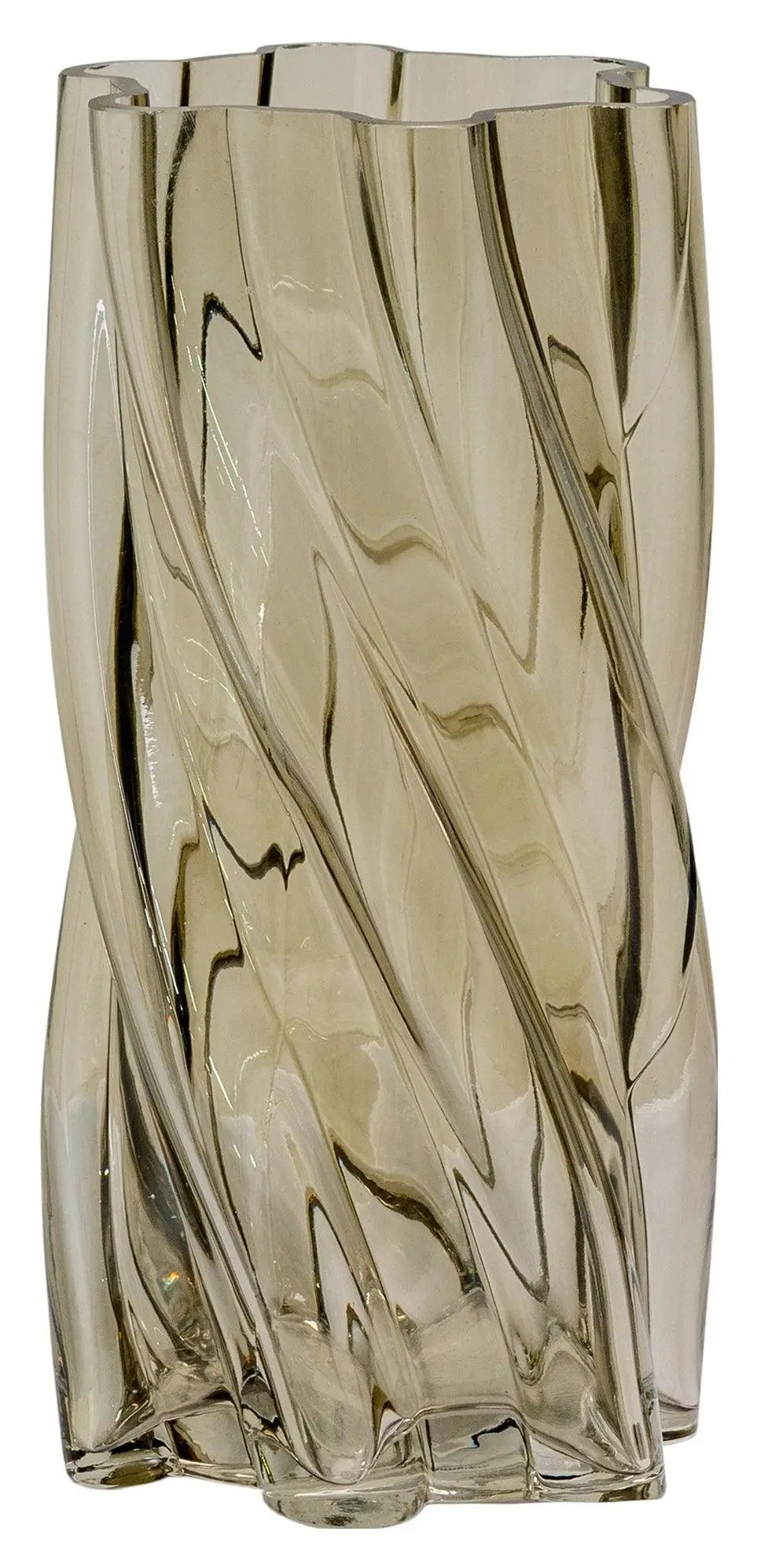 Vase Ø12,5, røget grøn