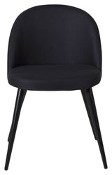 Velvet Spisebordsstol, Sort, Sorte metalben - Unoliving.com
