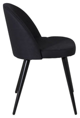Velvet Spisebordsstol, Sort, Sorte metalben - Unoliving.com