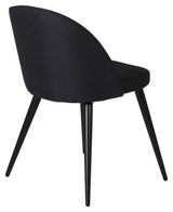 Velvet Spisebordsstol, Sort, Sorte metalben - Unoliving.com