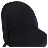 Velvet Spisebordsstol, Sort, Sorte metalben - Unoliving.com