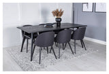 Velvet Spisebordsstol, Sort, Sorte metalben - Unoliving.com