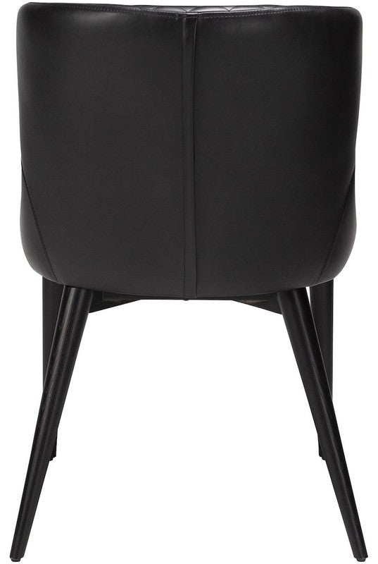 Vetro Spisebordsstol, Vintage Sort Kunstlæder - Unoliving.com