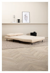 Vicky Sovesofa 120x190 - Beige fløjl - Unoliving.com