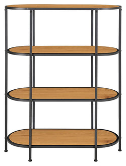 Vita Reol m. 4 hylder, Egetræslook - Unoliving.com