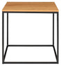 Vita Sidebord m. sort ramme, Top i Egetræs look, 45x45 - Unoliving.com