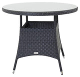 Volta, Havebord, Ø90, Sort Flet/glas top
