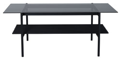 Von Staf Sofabord, Sort/Sort smoked glas - Unoliving.com