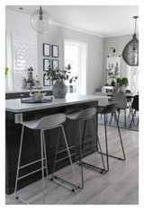 Wave Barstol, Grå, Grå metalben - Unoliving.com