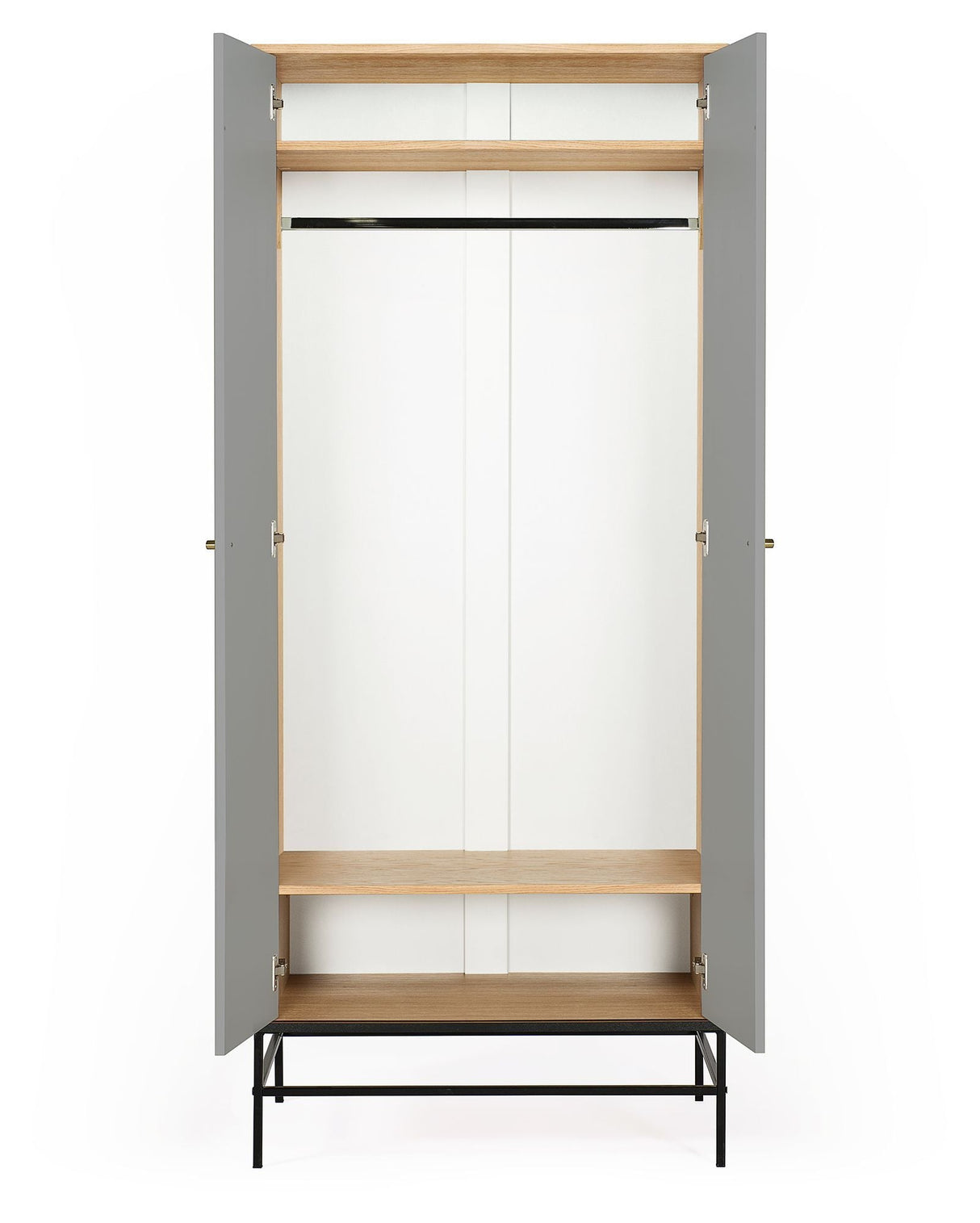 Woodman Mia Garderobeskab m. 2 låger - Grå - Unoliving.com