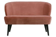 WOOOD - Sara Loungesofa m/velour - Old Pink - Unoliving.com