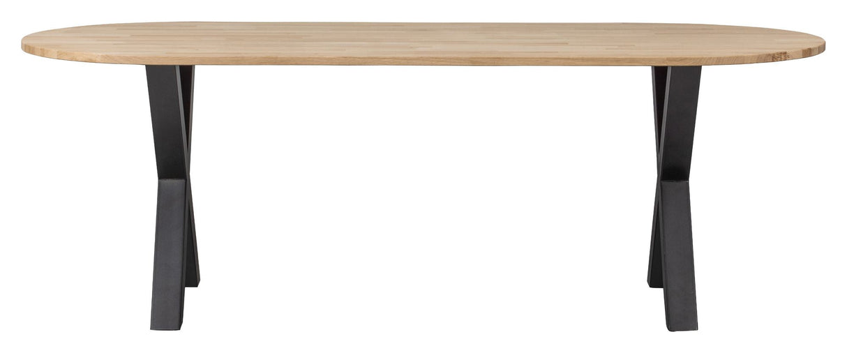 Woood Tablo Ovalt Spisebord - Eg/X-ben, 220x90 - Unoliving.com