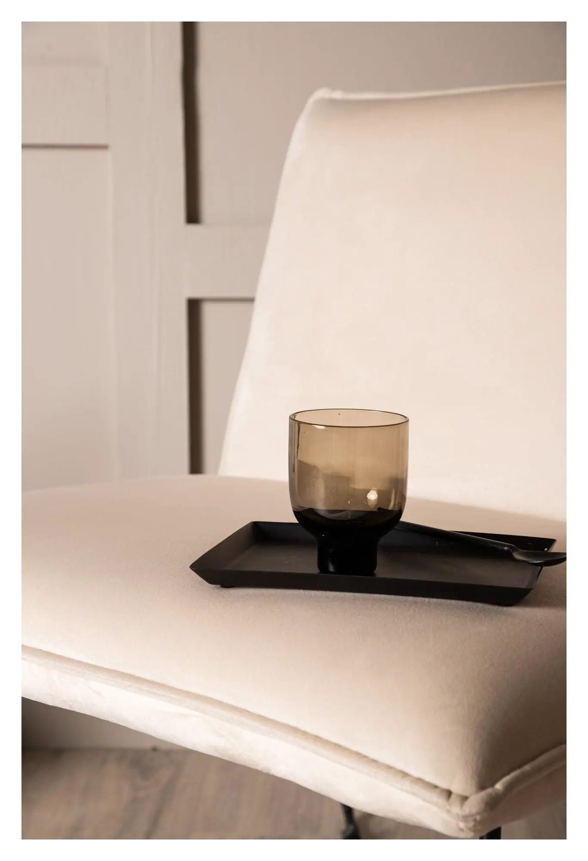 X-lounge Lænestol - Beige fløjl