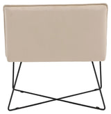 X-lounge Lænestol - Beige fløjl