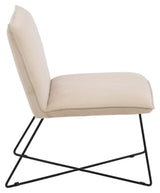 X-lounge Lænestol - Beige fløjl