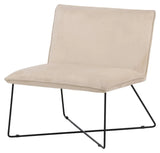 X-lounge Lænestol - Beige fløjl