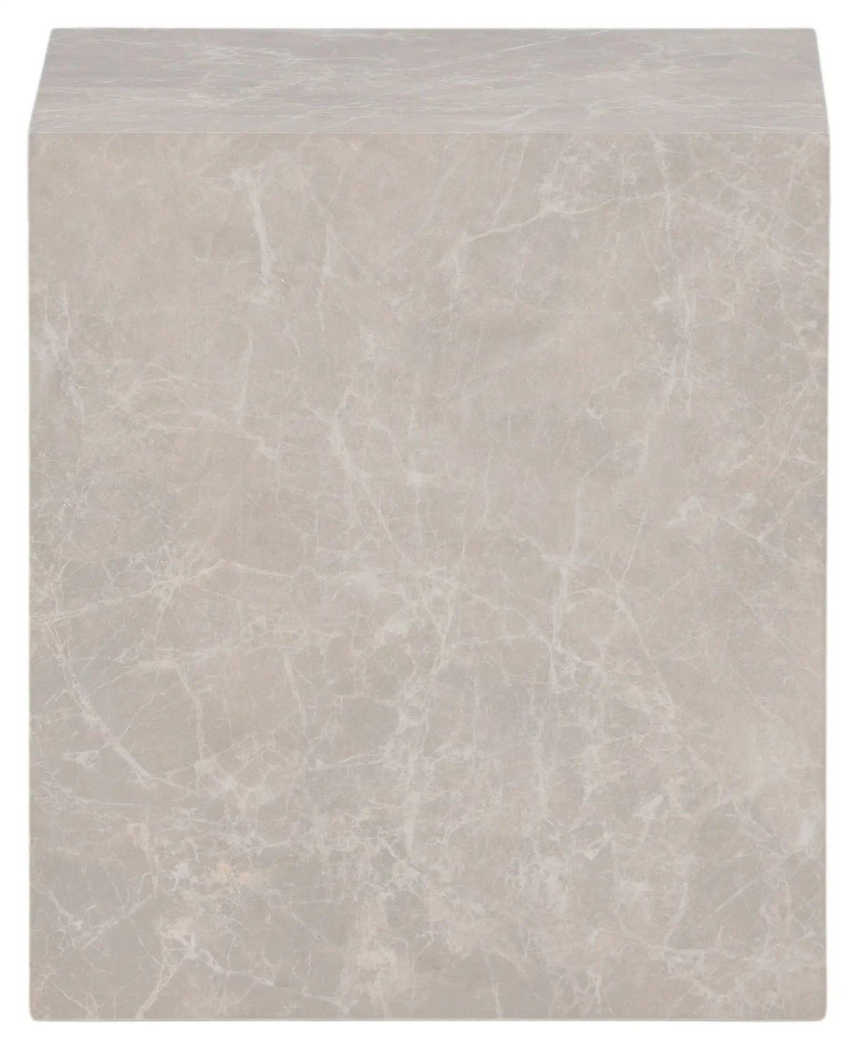 York Sofabord 40x40 - Beige/marmor look
