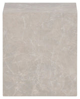 York Sofabord 40x40 - Beige/marmor look