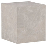 York Sofabord 40x40 - Beige/marmor look