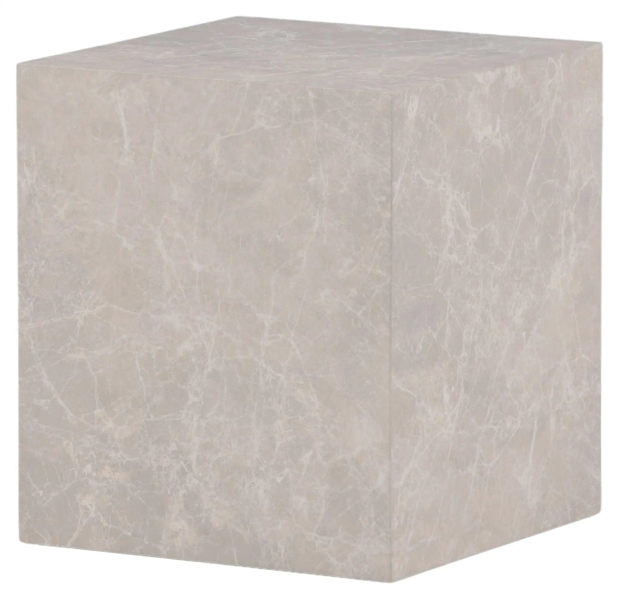 York Sofabord 40x40 - Beige/marmor look