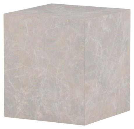 York Sofabord 40x40 - Beige/marmor look