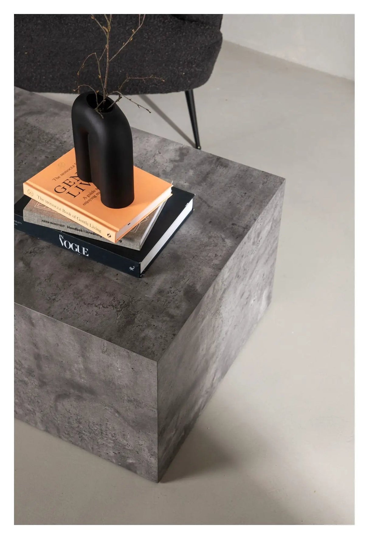 York Sofabord 60x80 - Grå marmor look