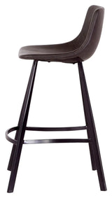 Yukon barstol - Mørkegrå PU, SH: 68cm