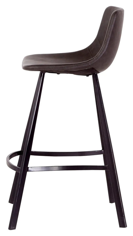 Yukon barstol - Mørkegrå PU, SH: 68cm