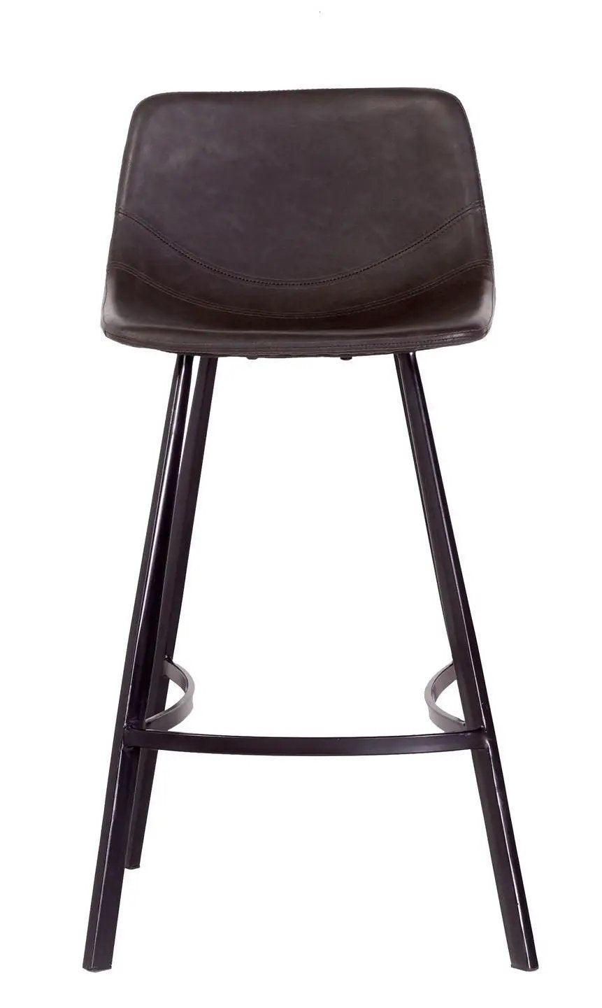 Yukon barstol - Mørkegrå PU, SH: 68cm