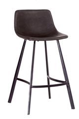 Yukon barstol - Mørkegrå PU, SH: 68cm