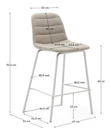 ZUNILDA Barstol, Beige, H:65 - Unoliving.com
