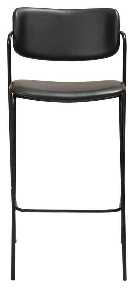 Zed Barstol, vintage sort kunstlæder - Unoliving.com