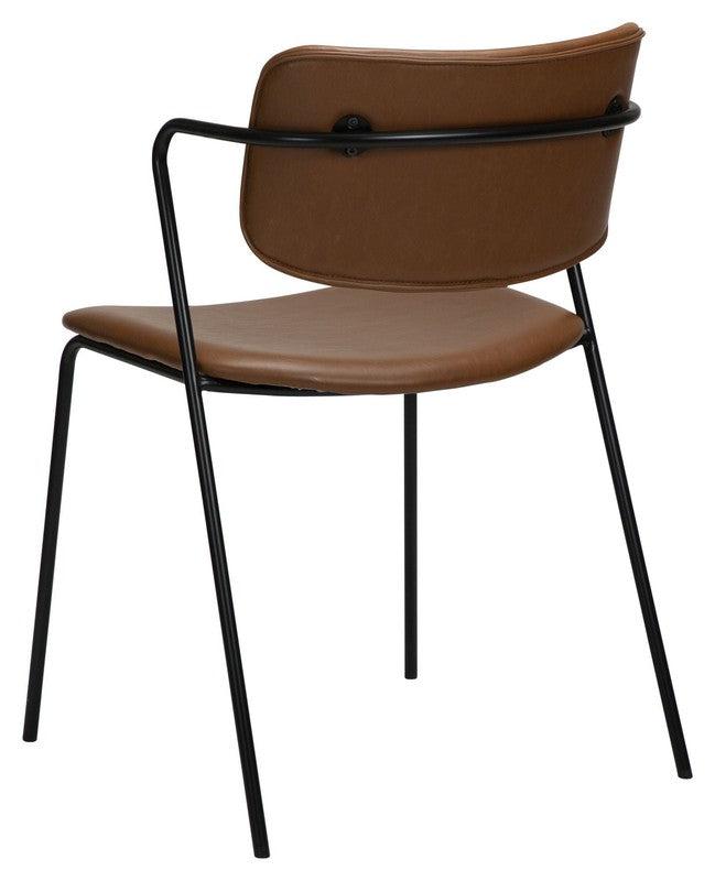 Zed Spisebordsstol, Vintage Lysebrunt PU - Unoliving.com