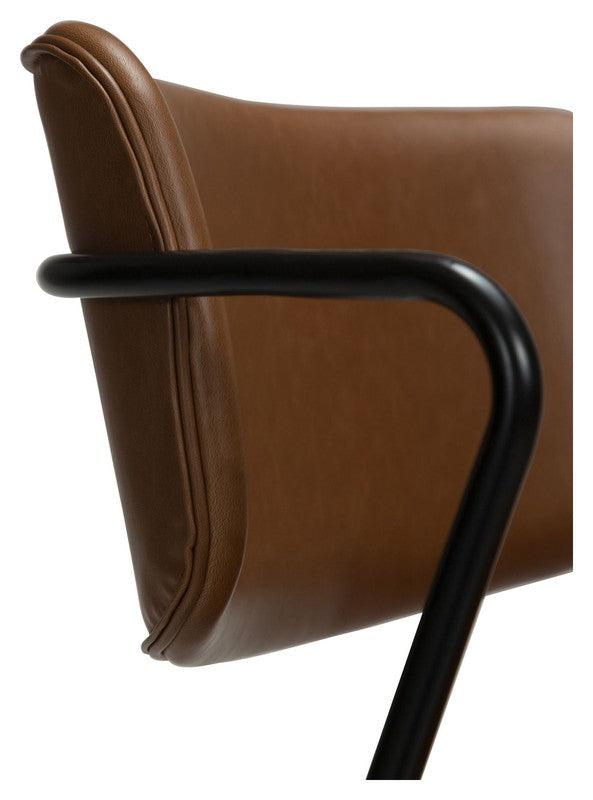 Zed Spisebordsstol, Vintage Lysebrunt PU - Unoliving.com