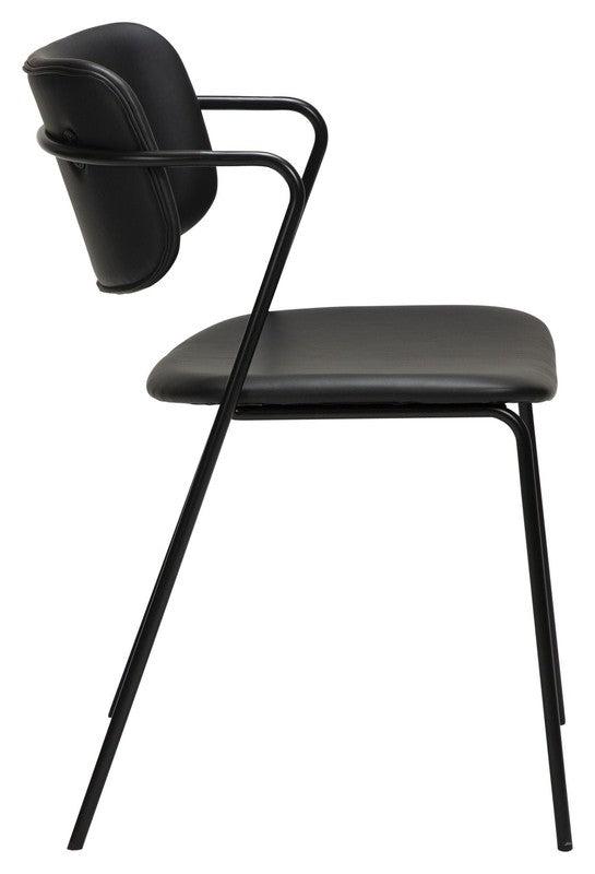 Zed Spisebordsstol, Vintage Sort PU - Unoliving.com