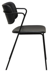Zed Spisebordsstol, Vintage Sort PU - Unoliving.com