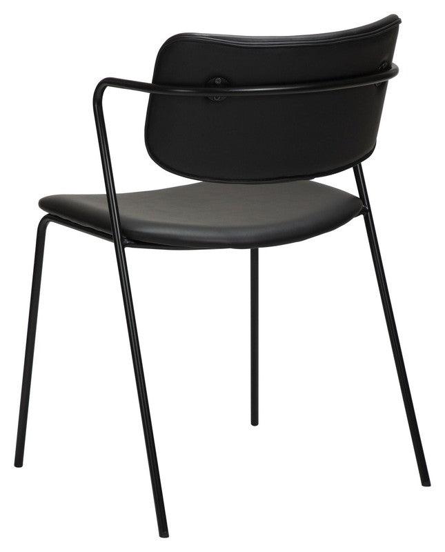 Zed Spisebordsstol, Vintage Sort PU - Unoliving.com