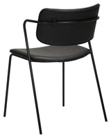 Zed Spisebordsstol, Vintage Sort PU - Unoliving.com