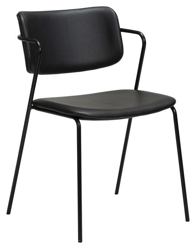 Zed Spisebordsstol, Vintage Sort PU - Unoliving.com