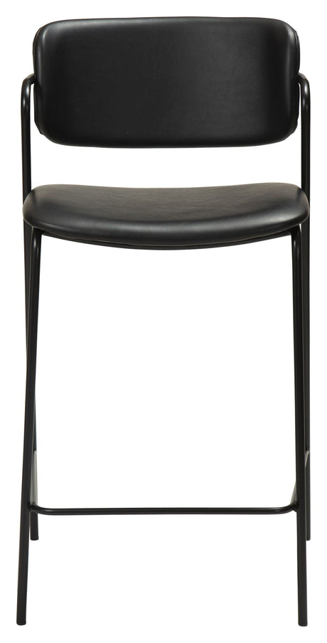 Zed barstol SH: 67cm, vintage sort kunstlæder - Unoliving.com