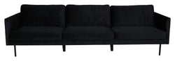 Zoom 3-pers. Sofa, Sort Velour - Unoliving.com