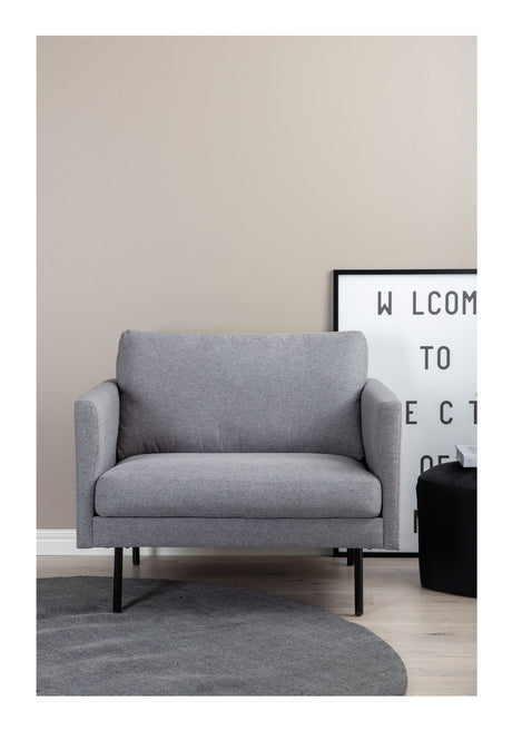Zoom Loungestol, Polyester, Grå - Unoliving.com