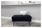 Zoom Ottoman, Sort Velour