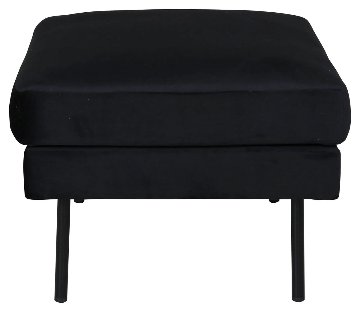 Zoom Ottoman, Sort Velour