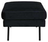 Zoom Ottoman, Sort Velour
