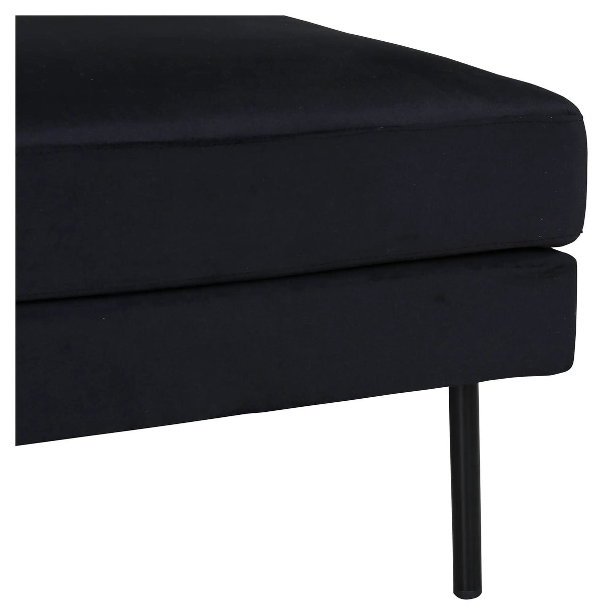 Zoom Ottoman, Sort Velour