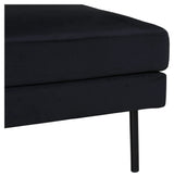 Zoom Ottoman, Sort Velour