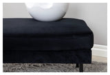 Zoom Ottoman, Sort Velour