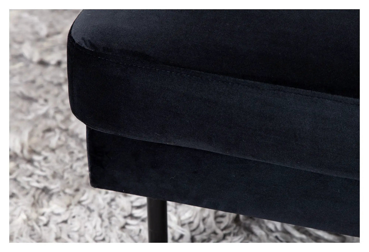 Zoom Ottoman, Sort Velour
